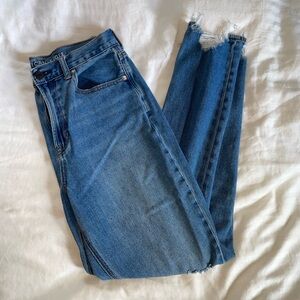 American eagle mom jeans distressed